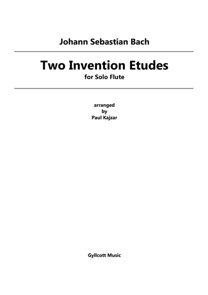 Two Invention Etudes (Solo Flute)