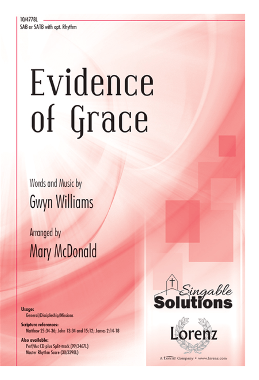 Evidence of Grace 4-Part scores gallery preview page 1