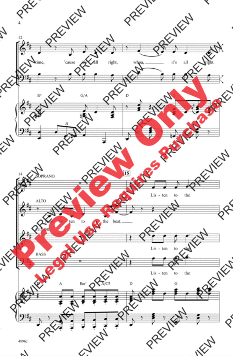 It's All Right 4-Part scores gallery preview page 4