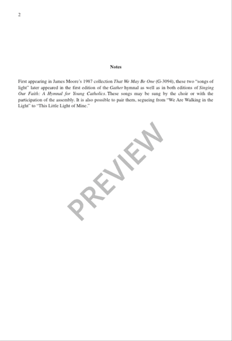 Two Songs of Light 4-Part scores gallery preview page 3