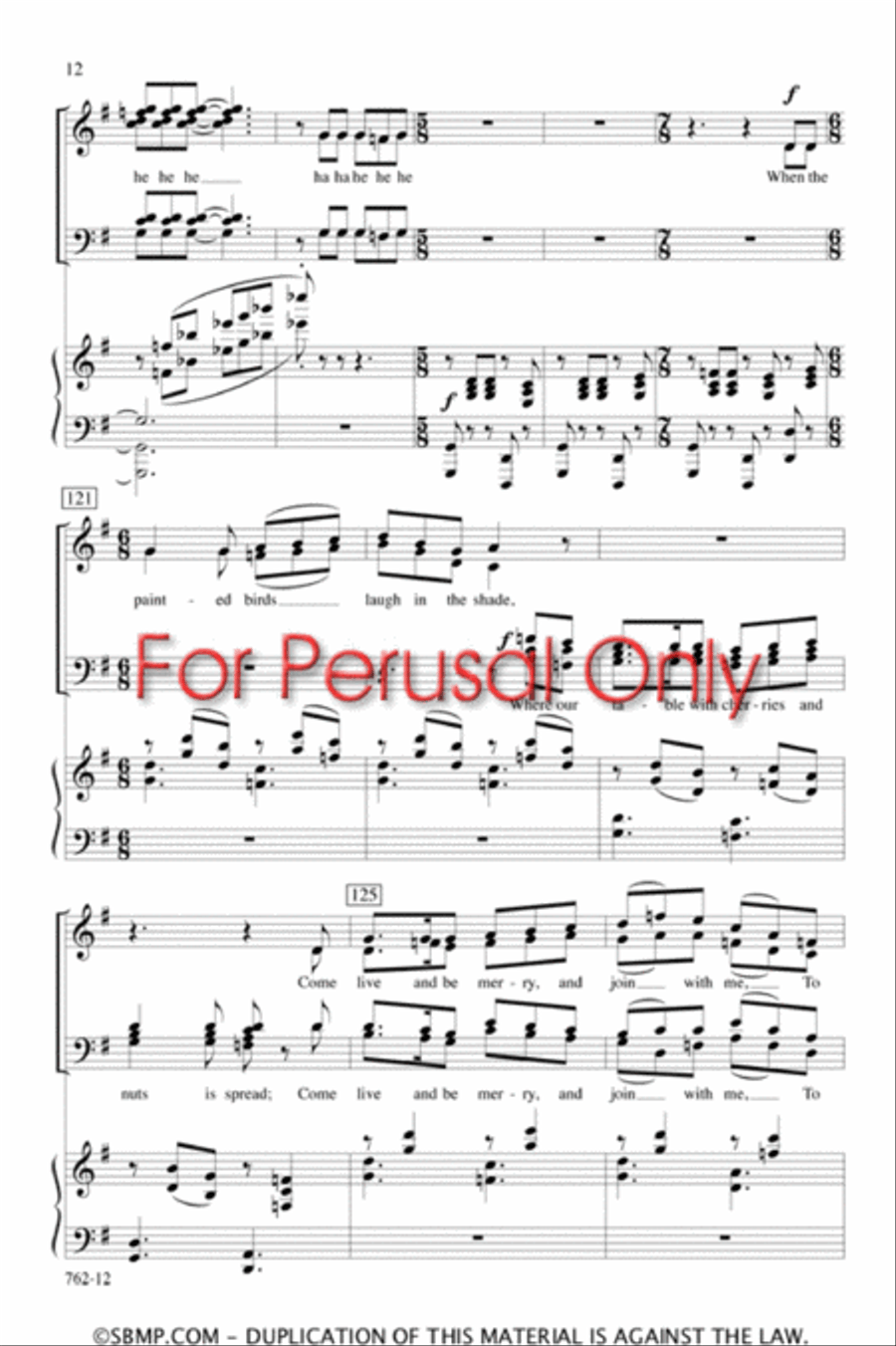 Laughing Song - SATB Octavo 4-Part scores gallery preview page 11