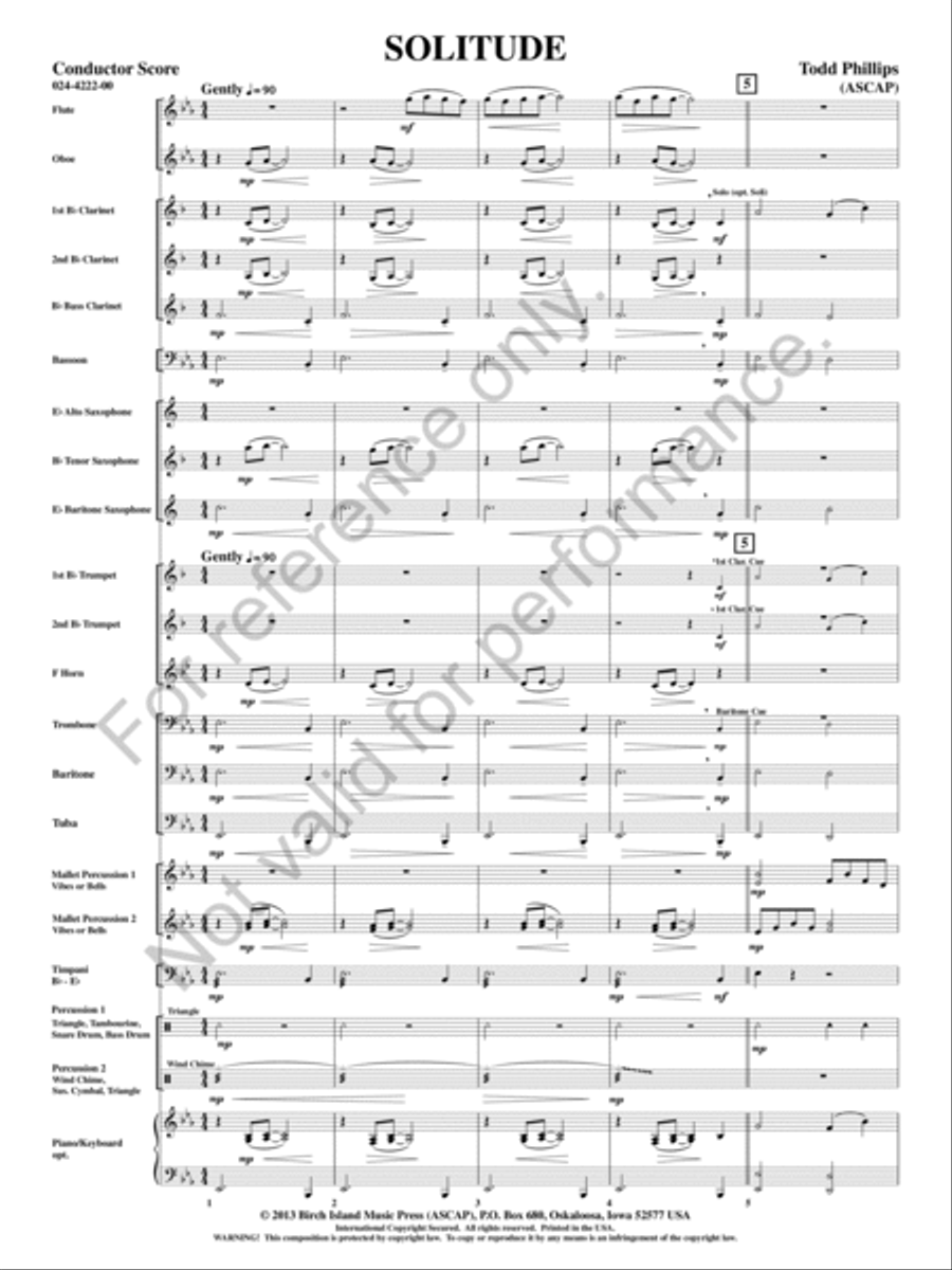 Solitude Solitude Concert Band scores gallery preview page 2