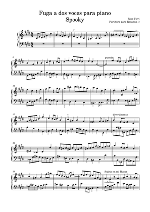 Spooky Piano Fugue in C# minor