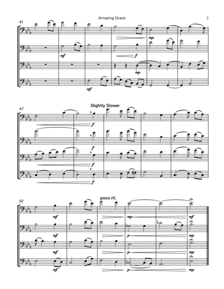 Amazing Grace (For Trombone Quartet) image number null