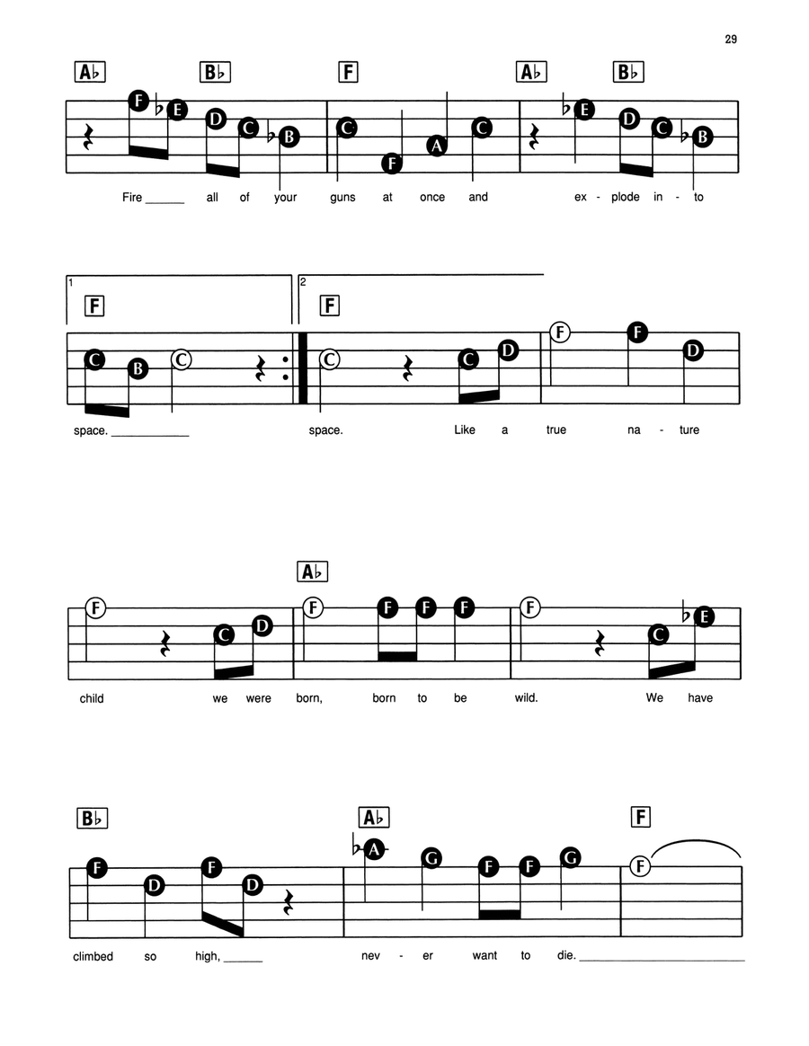 Born To Be Wild Electronic Keyboard scores gallery preview page 2