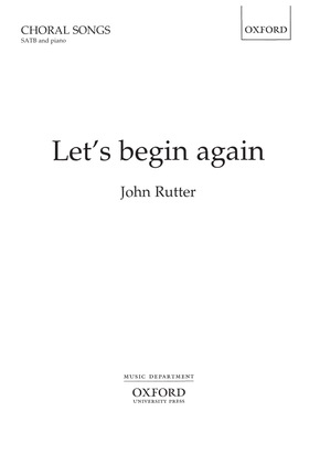 Book cover for Let's begin again