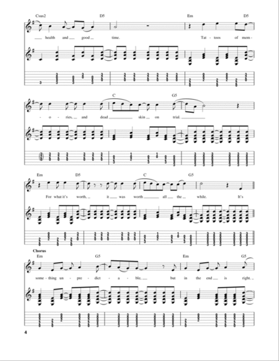 Good Riddance (Time Of Your Life) Electric Guitar scores gallery preview page 4