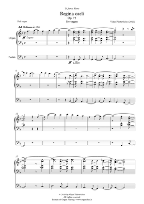 Regina caeli, Op. 75 for organ by Vidas Pinkevicius (2020)