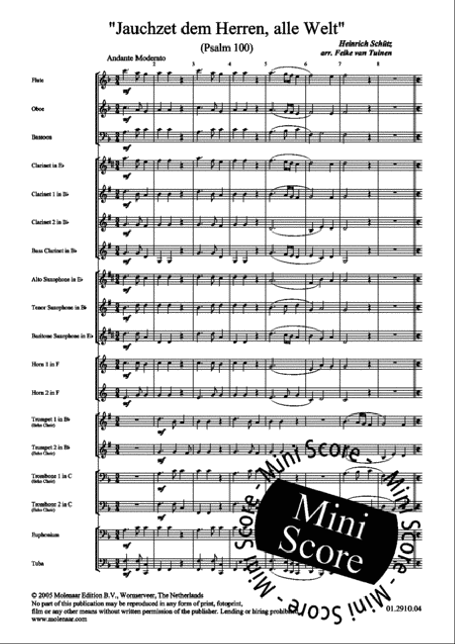 Jauchzet dem Herren Jauchzet dem Herren Concert Band scores gallery preview page 5