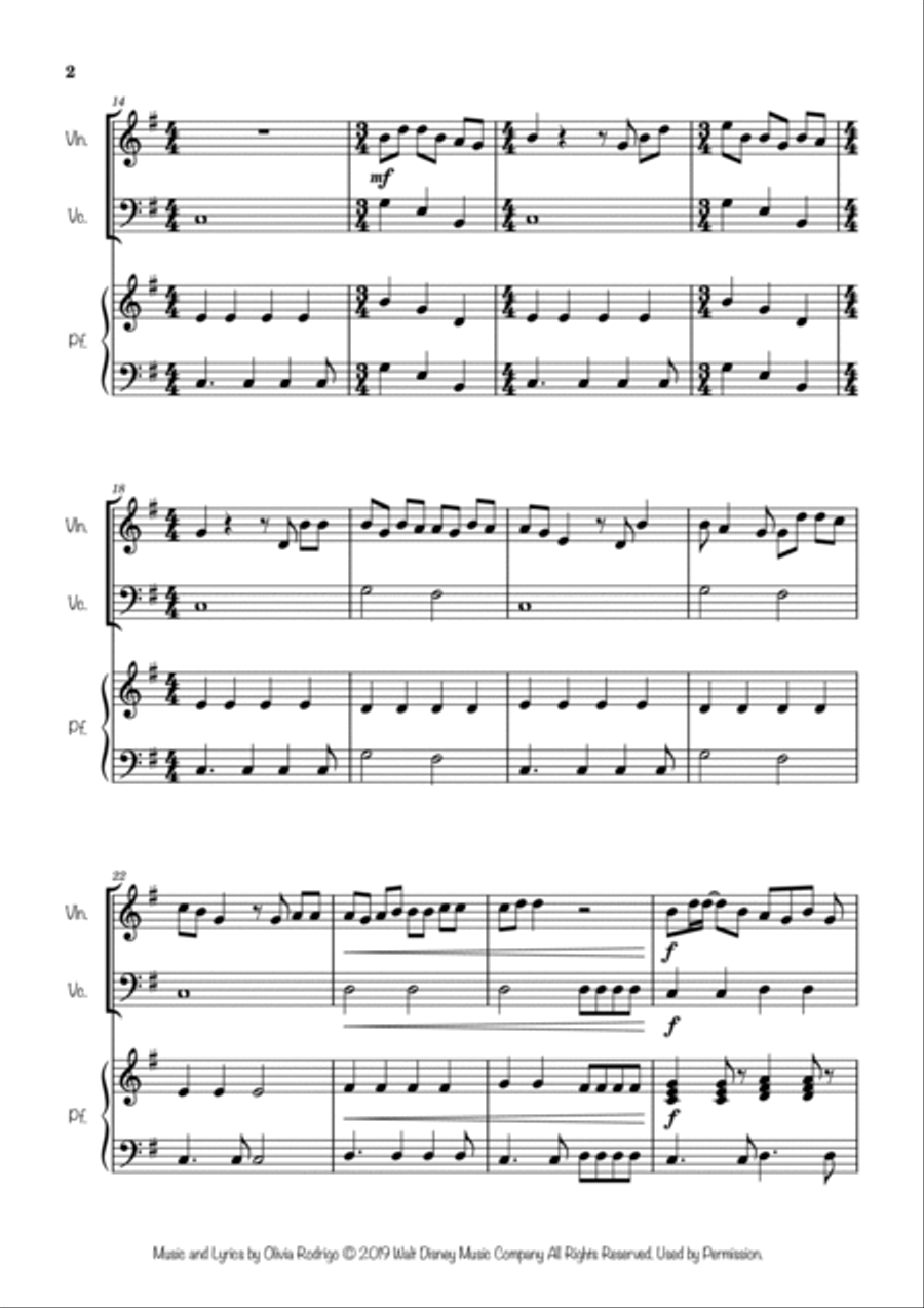 All I Want Piano Trio scores gallery preview page 2