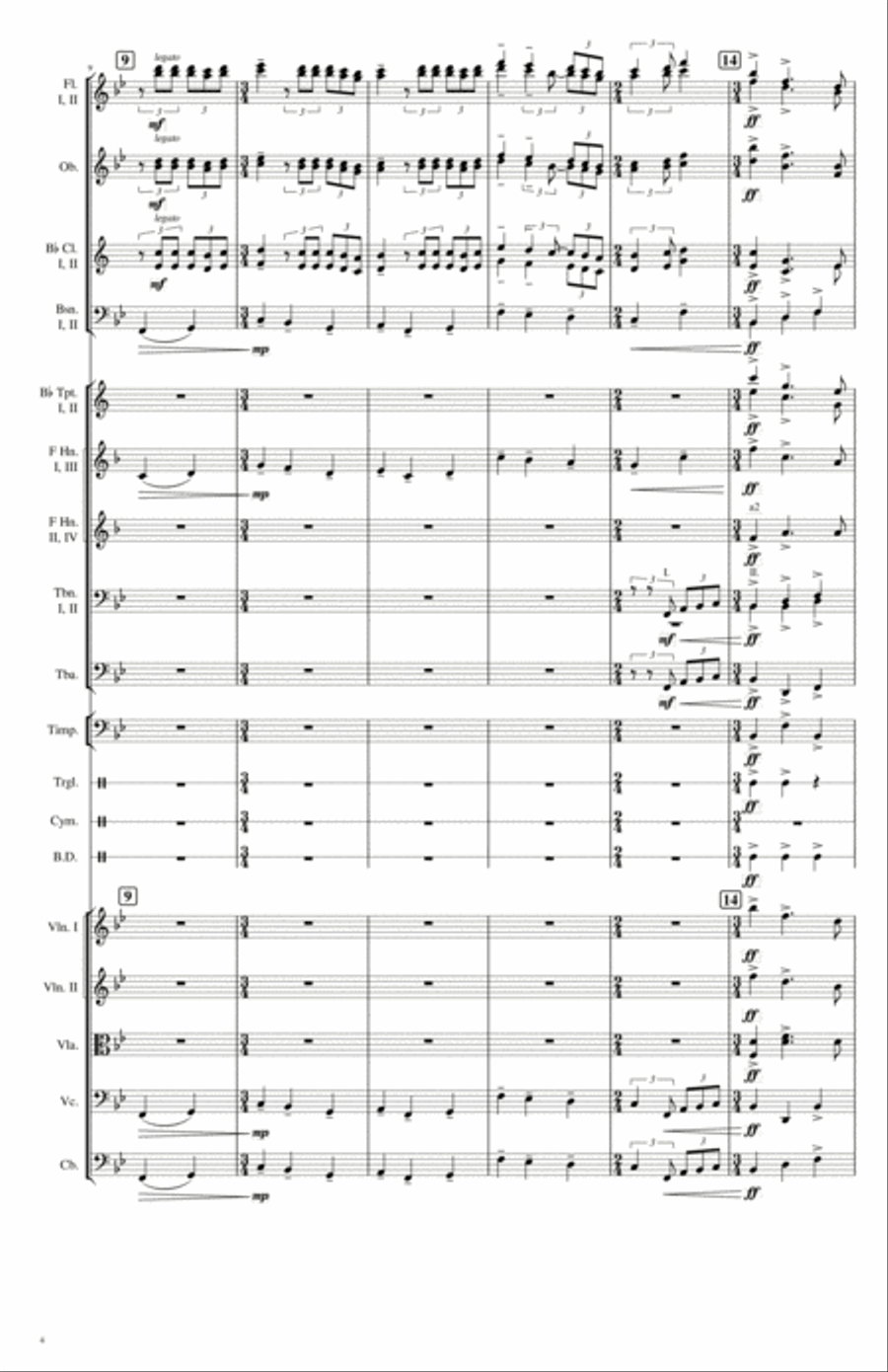 Graduation March in B-flat Major (2019) (Full Orchestra) (Original) Full Orchestra scores gallery preview page 4