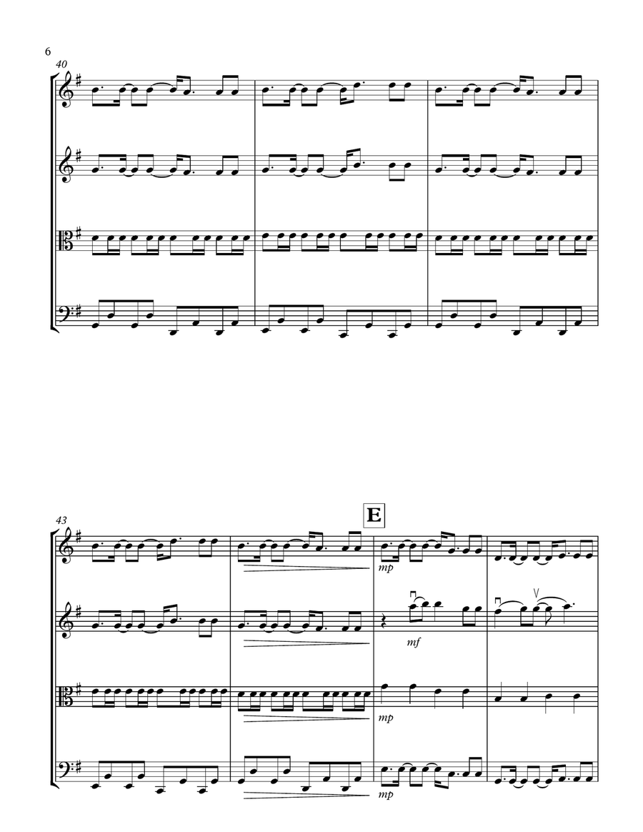 We Found Love String Quartet scores gallery preview page 6