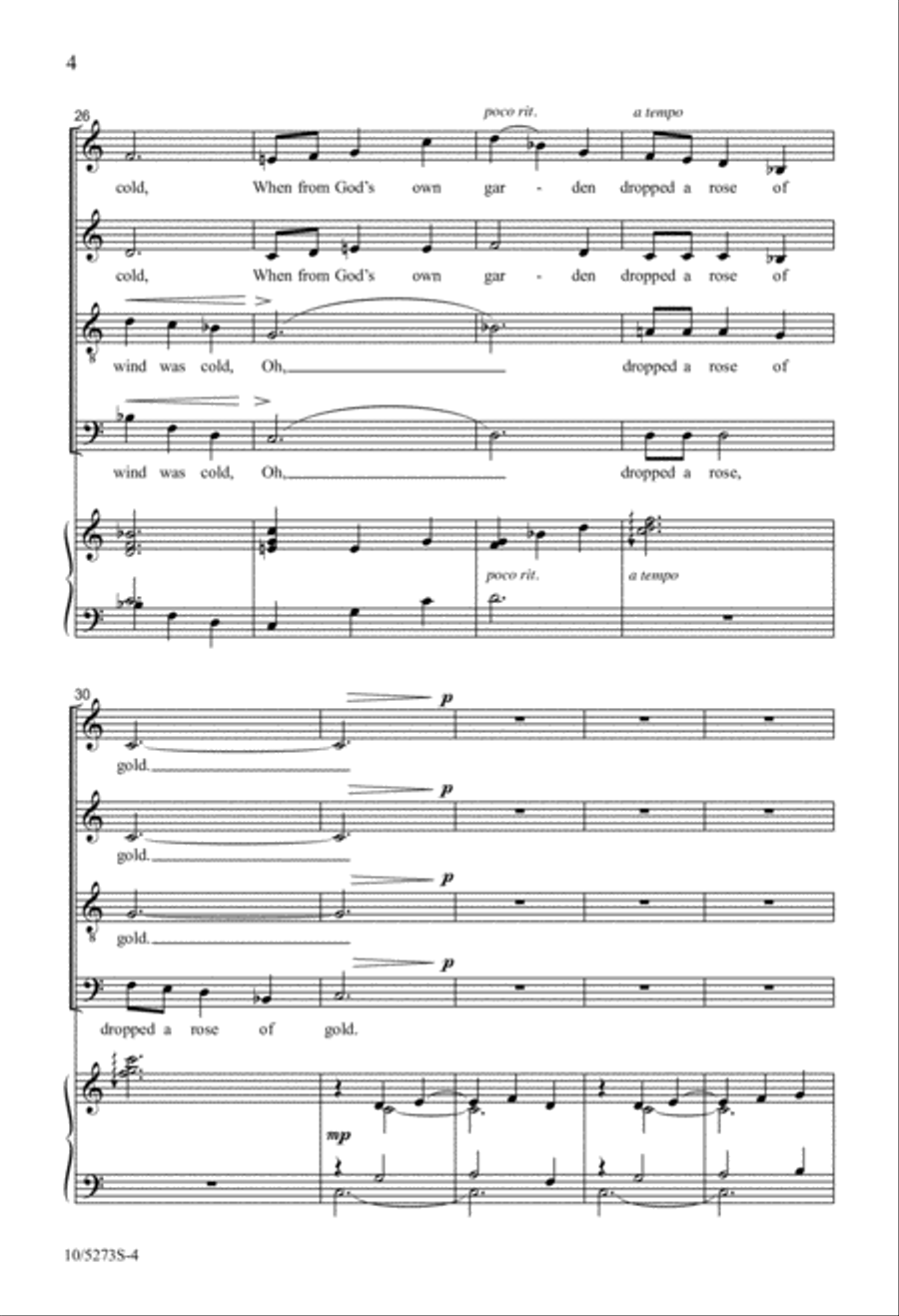 The Golden Rose Carol 4-Part scores gallery preview page 4