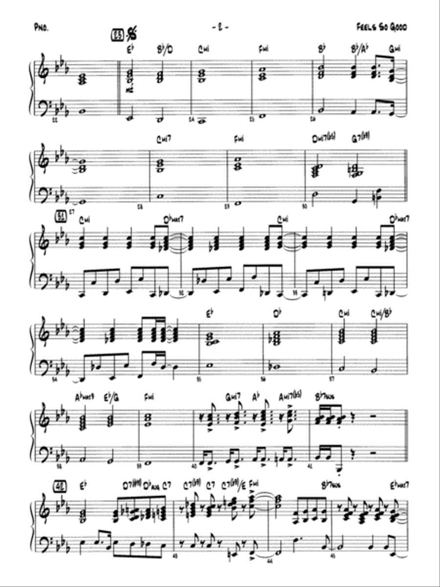 Feels So Good: Piano Accompaniment Jazz Ensemble scores gallery preview page 2