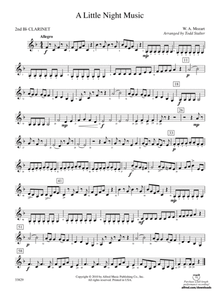 A Little Night Music: 2nd B-flat Clarinet
