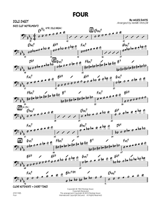 Four - Bass Clef Solo Sheet