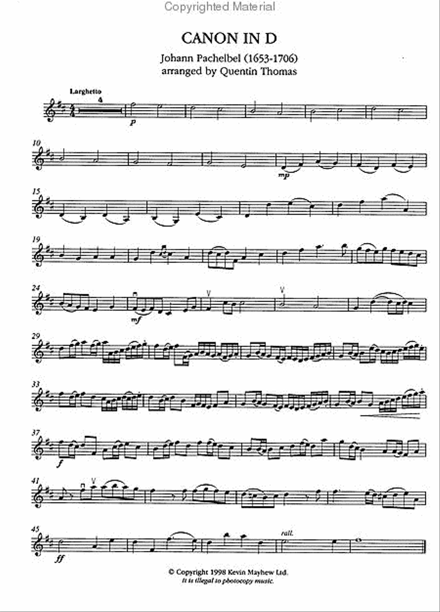 Pachelbel's Canon - Music for Violin Violin Solo scores gallery preview page 3