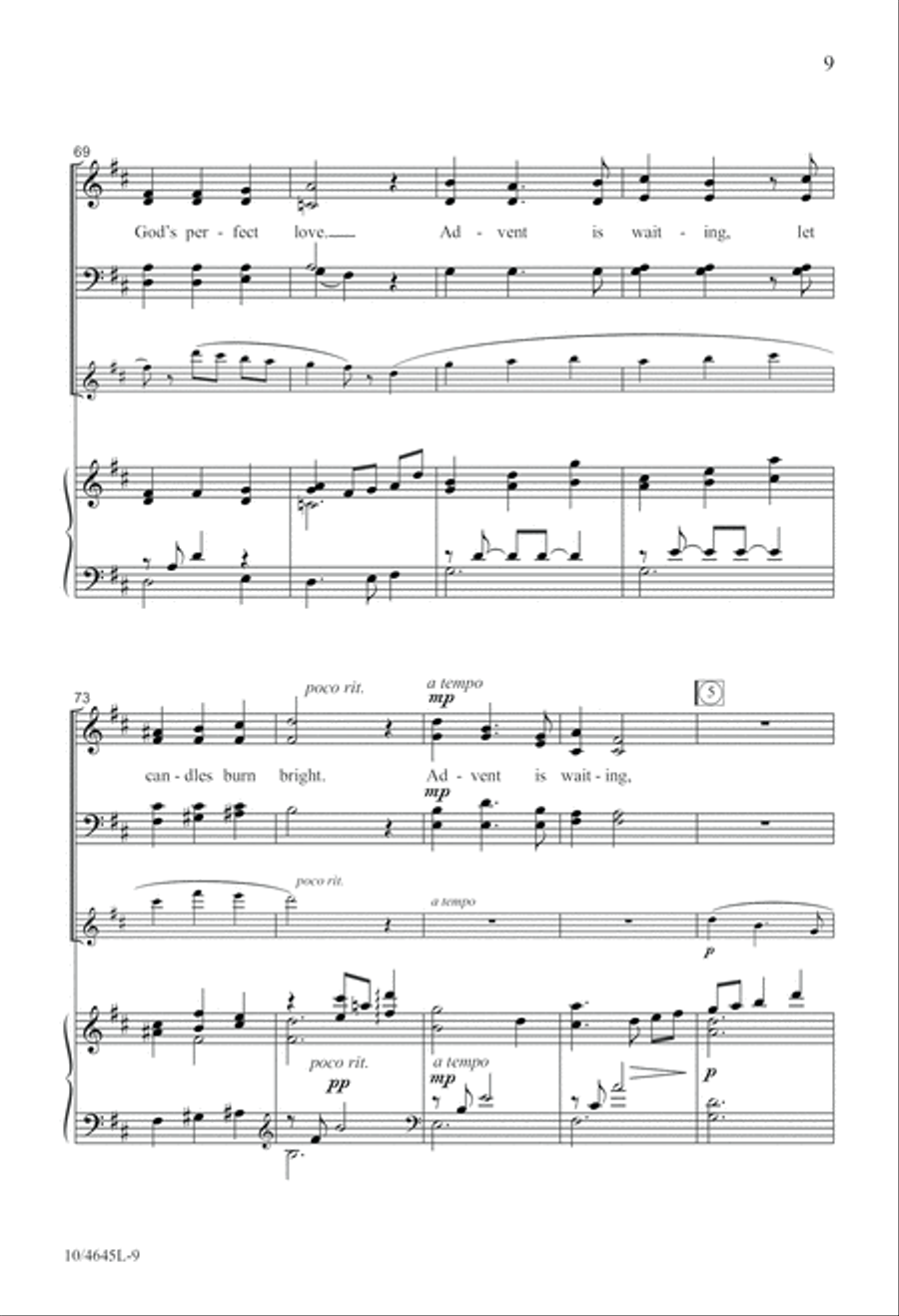 Waiting for Bethlehem's Light 4-Part scores gallery preview page 9