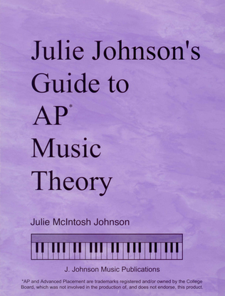 Book cover for Julie Johnson's Guide to AP Music Theory