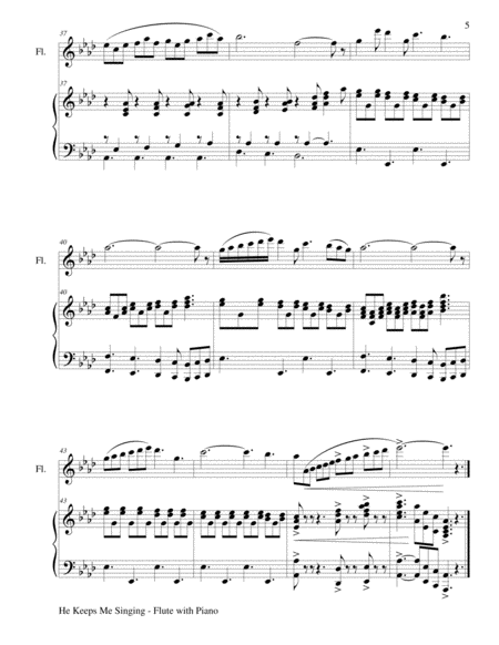 3 GOSPEL HYMN FAVORITES (For Flute & Piano with Score/Parts) image number null