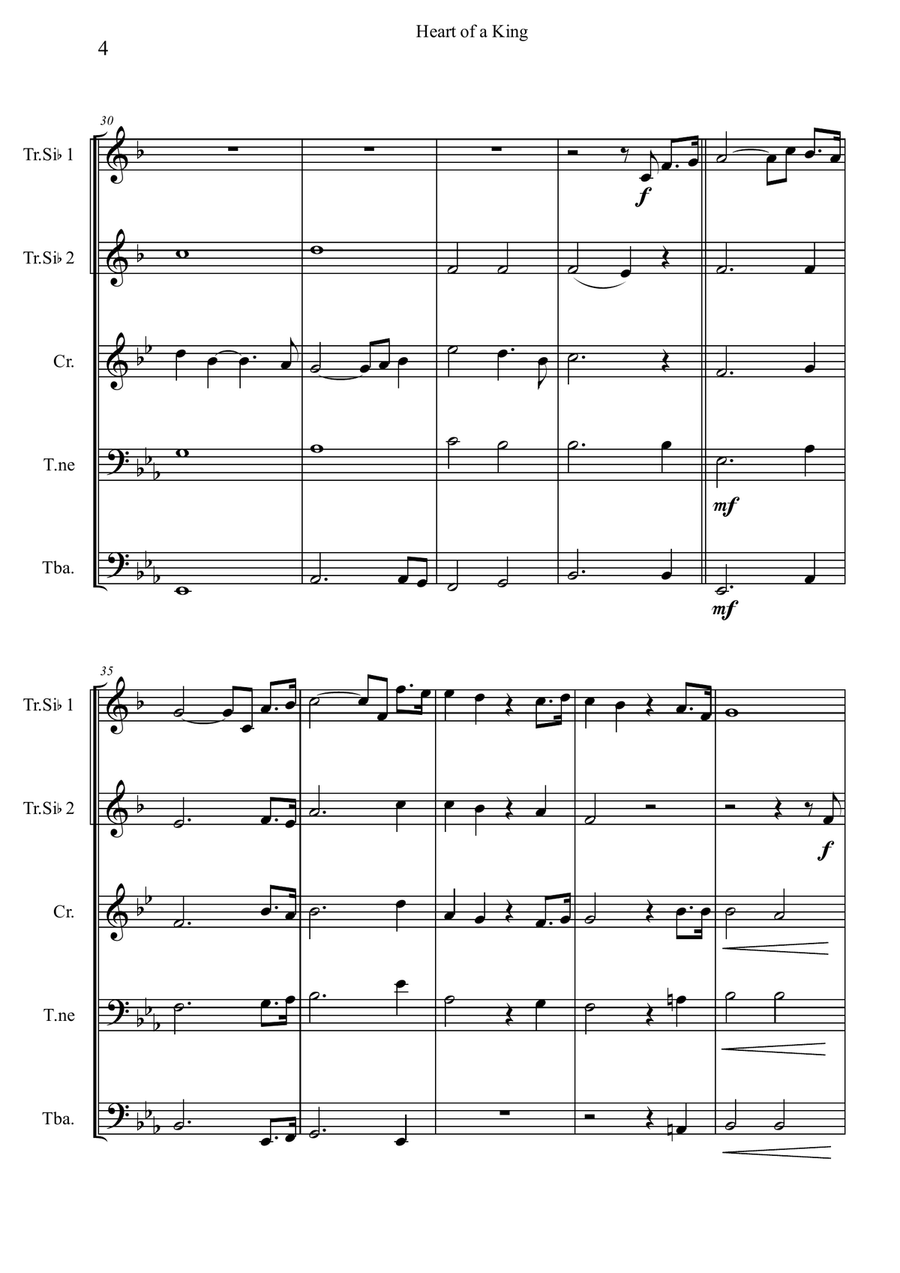 The Man In The Iron Mask Brass Ensemble scores gallery preview page 5