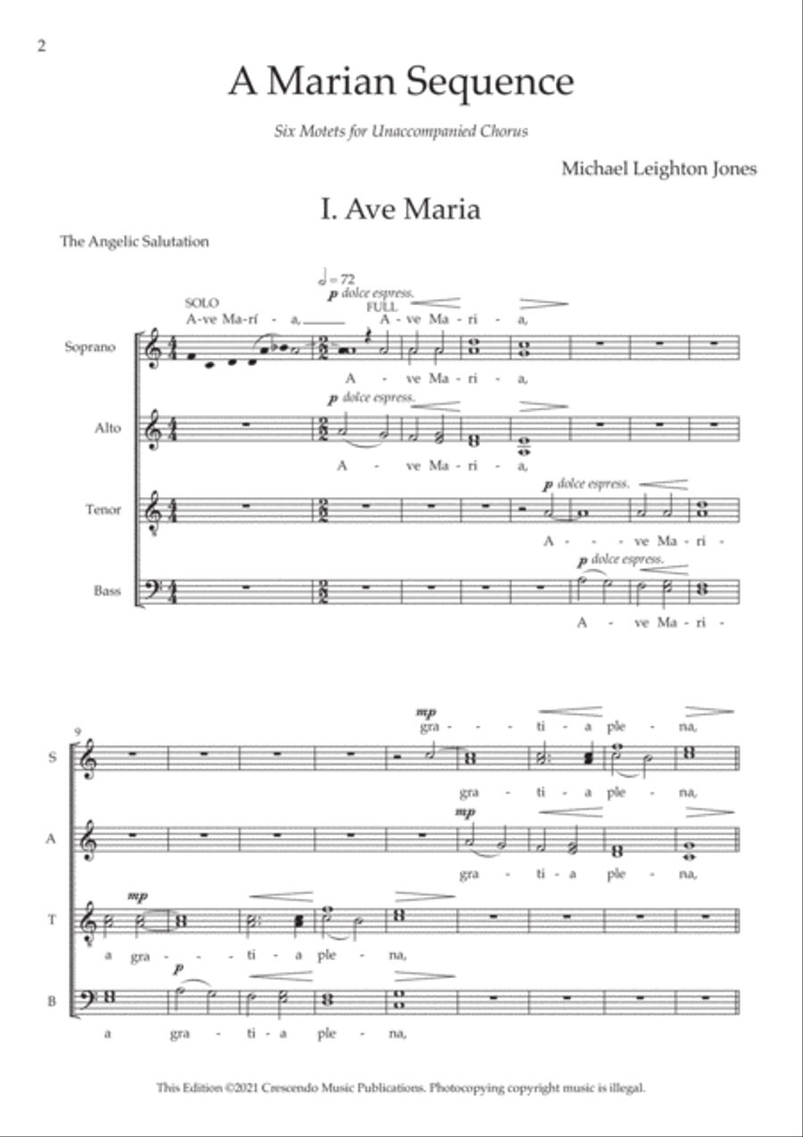A Marian sequence 4-Part scores gallery preview page 2