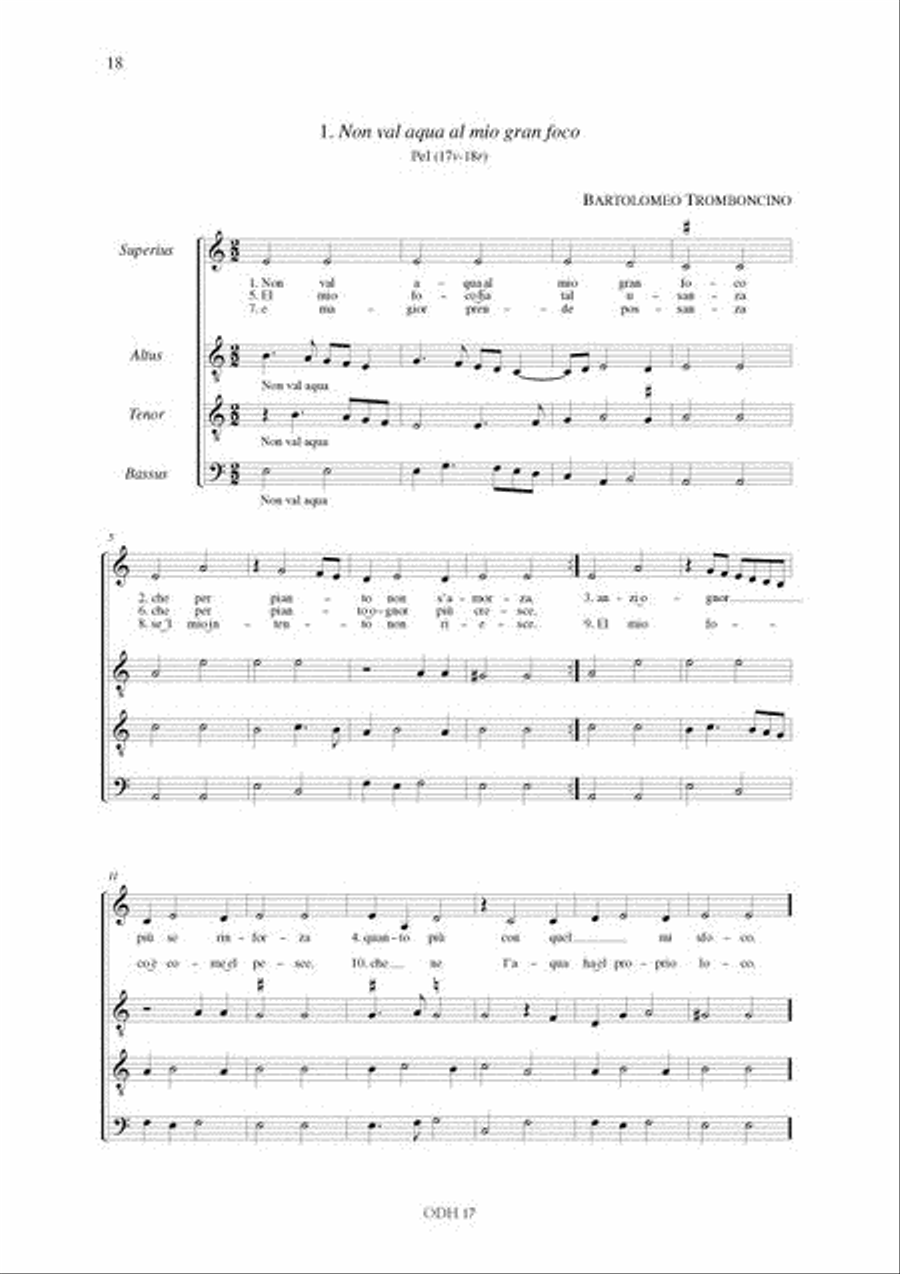 Poetry and music at the courts of Mantua and Ferrara - 2. ‘Water Music’. Critical edition Voice scores gallery preview page 2