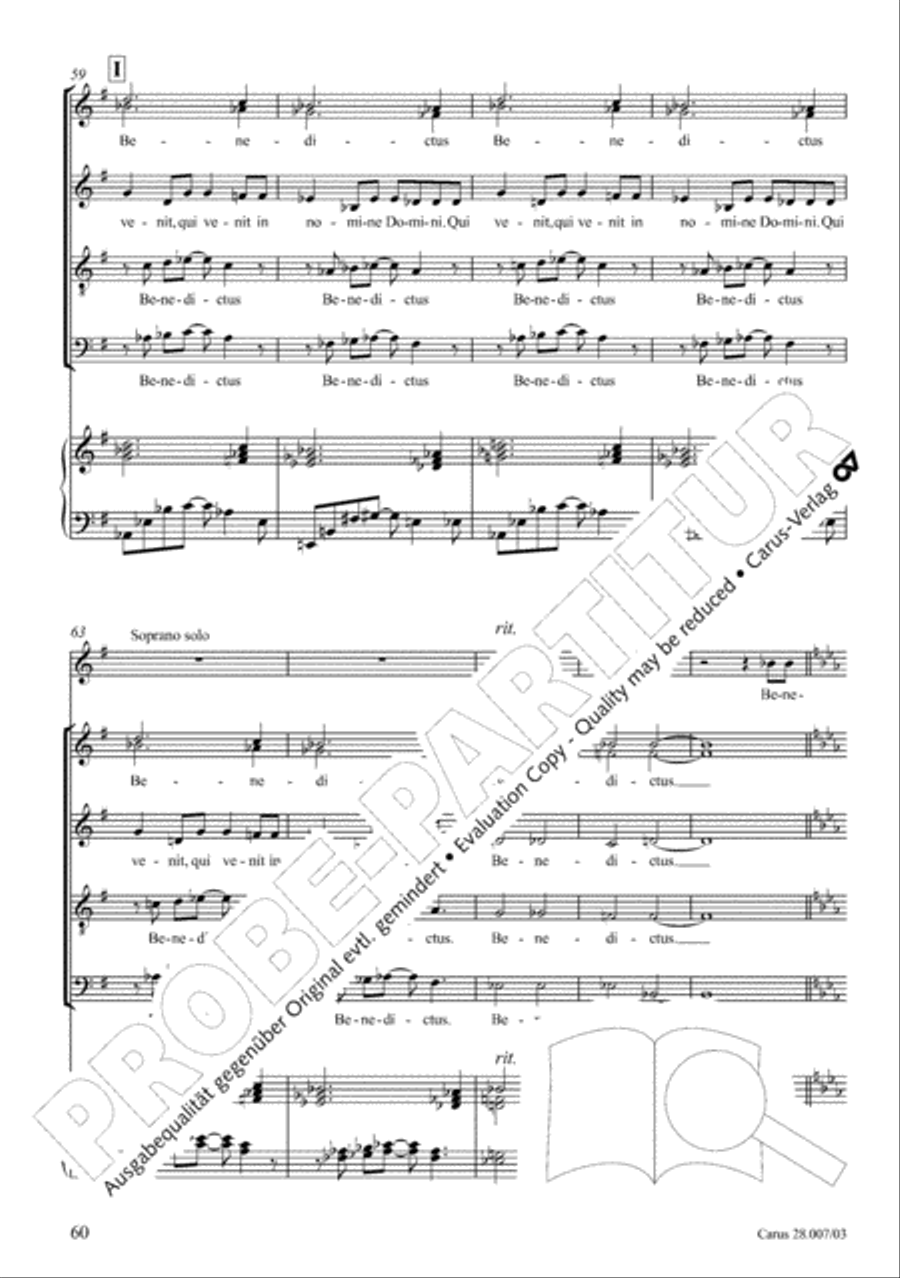 Missa latina 4-Part scores gallery preview page 61