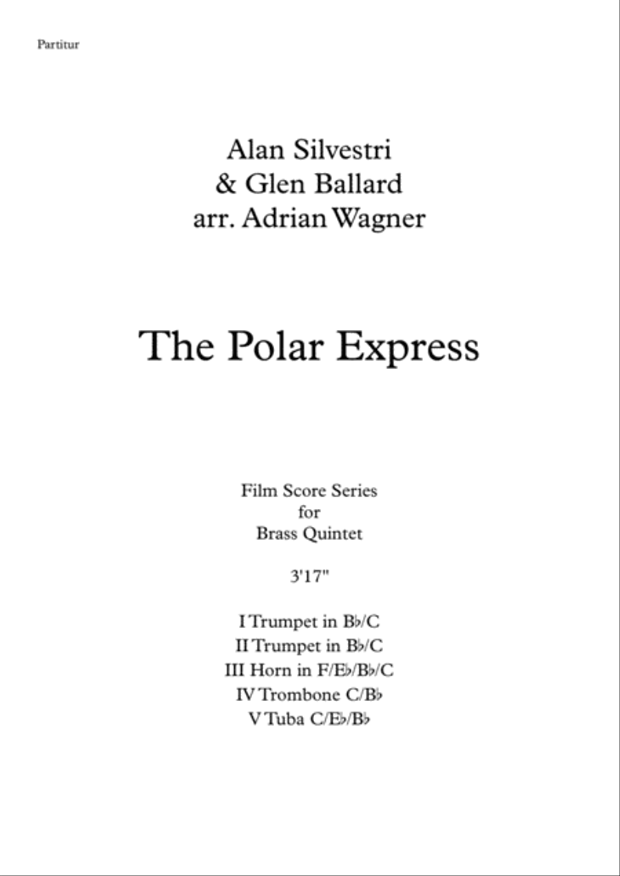 The Polar Express from Warner Bros. Pictures' THE POLAR EXPRESS Brass Quintet scores gallery preview page 2