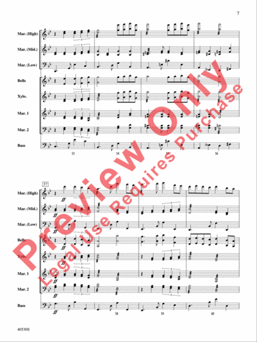 Por Una Cabeza Percussion Ensemble scores gallery preview page 8