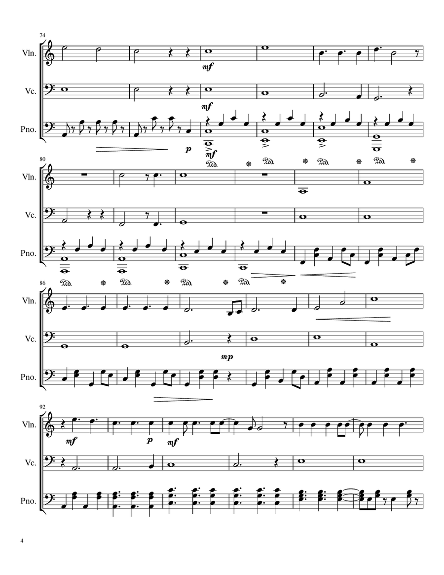 Over The Rainbow (from The Wizard Of Oz) Piano Trio scores gallery preview page 5