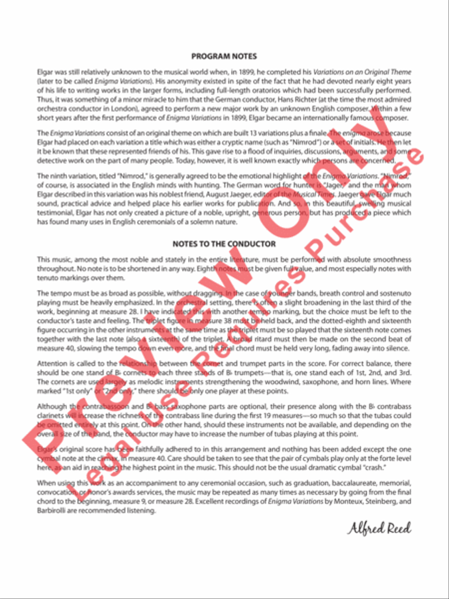 Nimrod (from Elgar's Variations) Concert Band scores gallery preview page 3