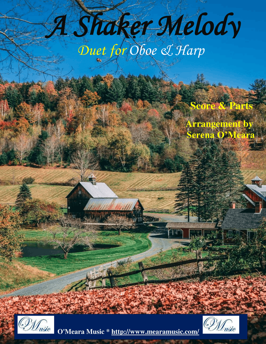 A Shaker Melody, Duet for Oboe & Harp Oboe scores gallery preview page 1