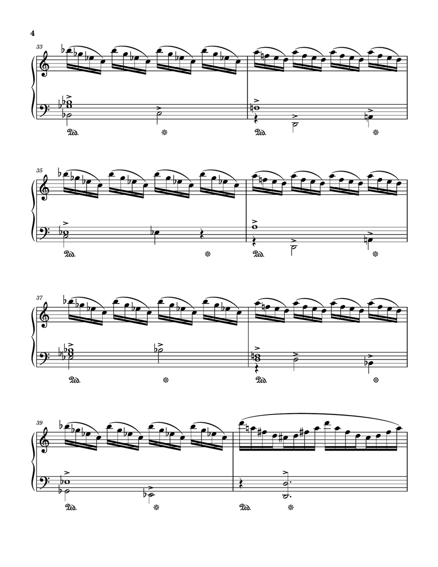 Prelude / Outer Space / Radar Piano Solo scores gallery preview page 4