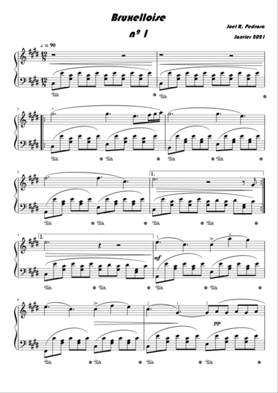 Bruxelloise nº1 Bruxelloise nº1 Easy Piano scores gallery preview page 2