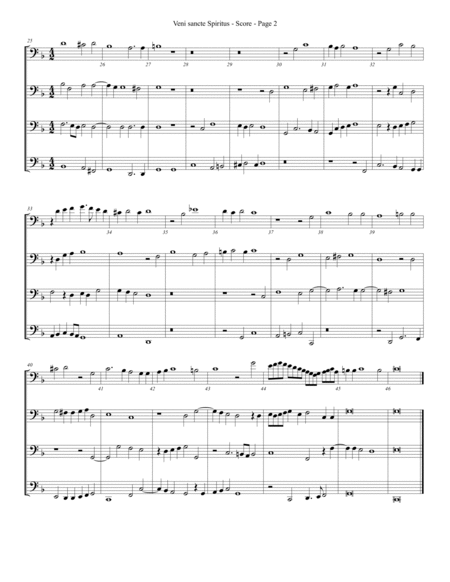 Veni sancte Spiritus for Trombone or Low Brass Quartet image number null