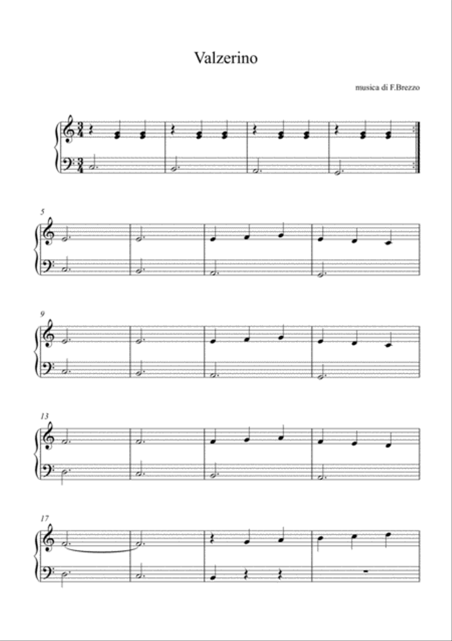 Valzerino - Little waltz Valzerino - Little waltz Piano Method scores gallery preview page 1