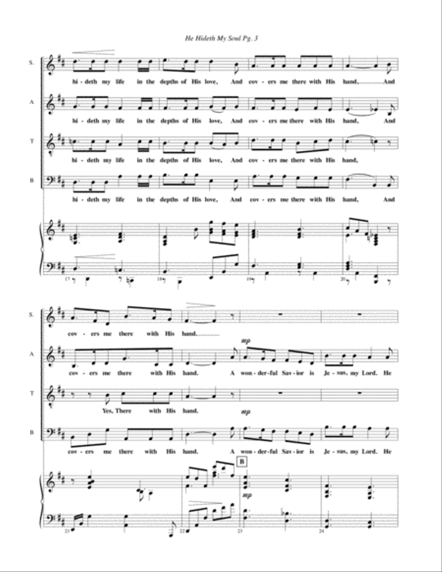 He Hideth My Soul--Octavo.pdf 4-Part scores gallery preview page 4