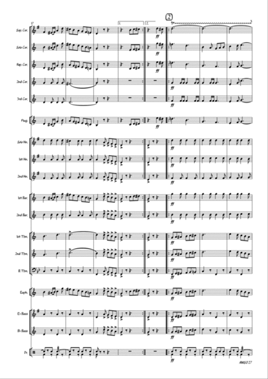 Winning Colors - Brass Band March Brass Band scores gallery preview page 5