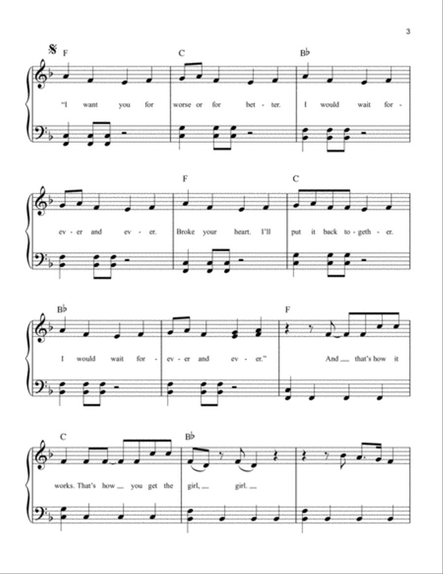 How You Get The Girl How You Get The Girl Easy Piano scores gallery preview page 3