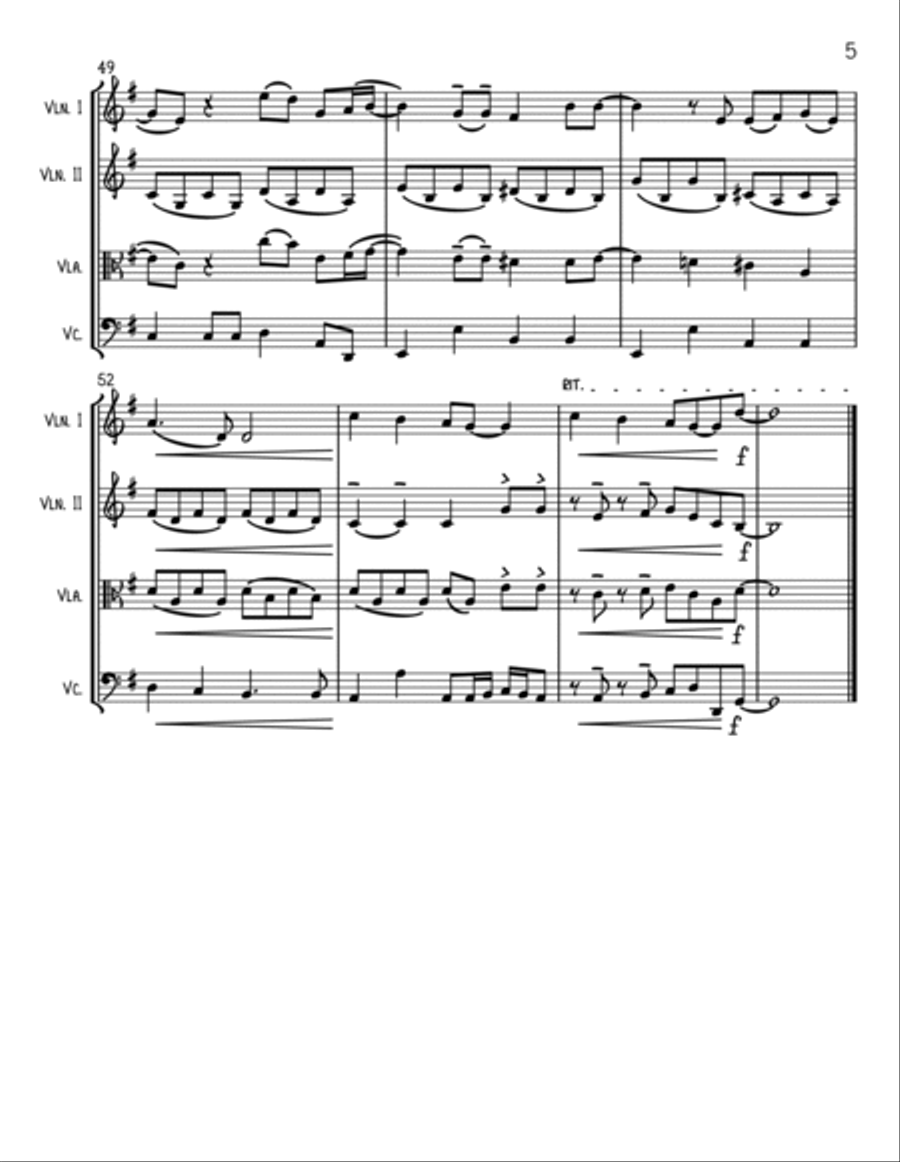 Eternal Flame Eternal Flame String Quartet scores gallery preview page 5