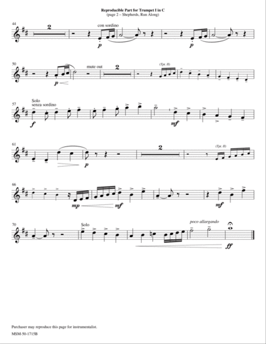 Shepherds, Run Along/Przybieżeli do Betlejem pasterze (Downloadable Brass Ensemble Parts) Choir scores gallery preview page 4