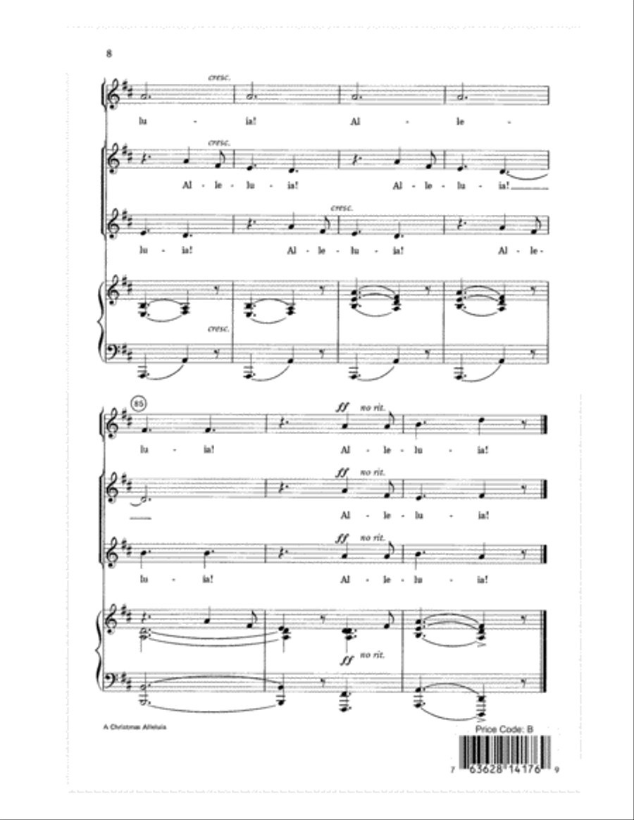 A Christmas Alleluia 2-Part scores gallery preview page 8