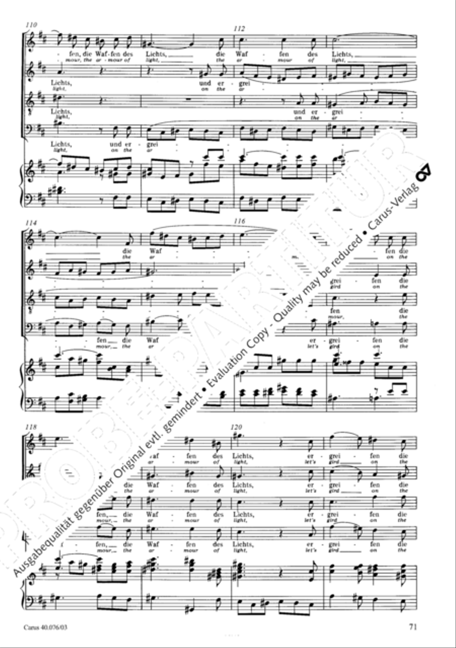 Hymn of Praise, MWV A 18 SSAATB scores gallery preview page 72