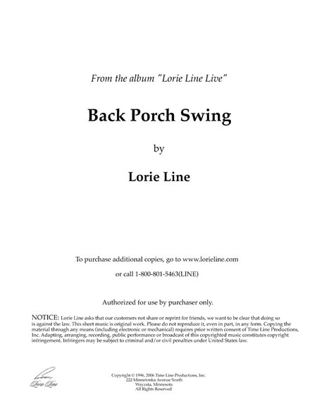 Back Porch Swing (from PBS Special Lorie Line Live!) image number null