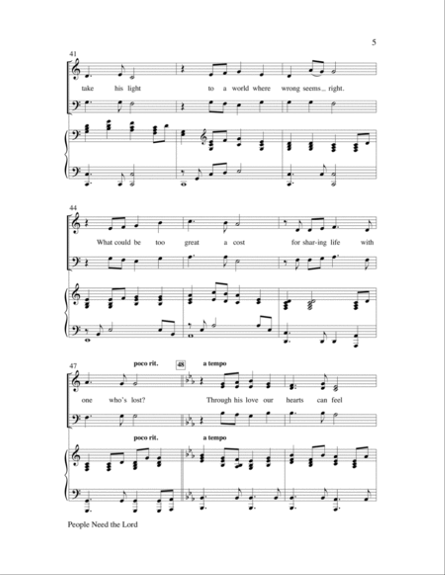 People Need the Lord 3-Part scores gallery preview page 5