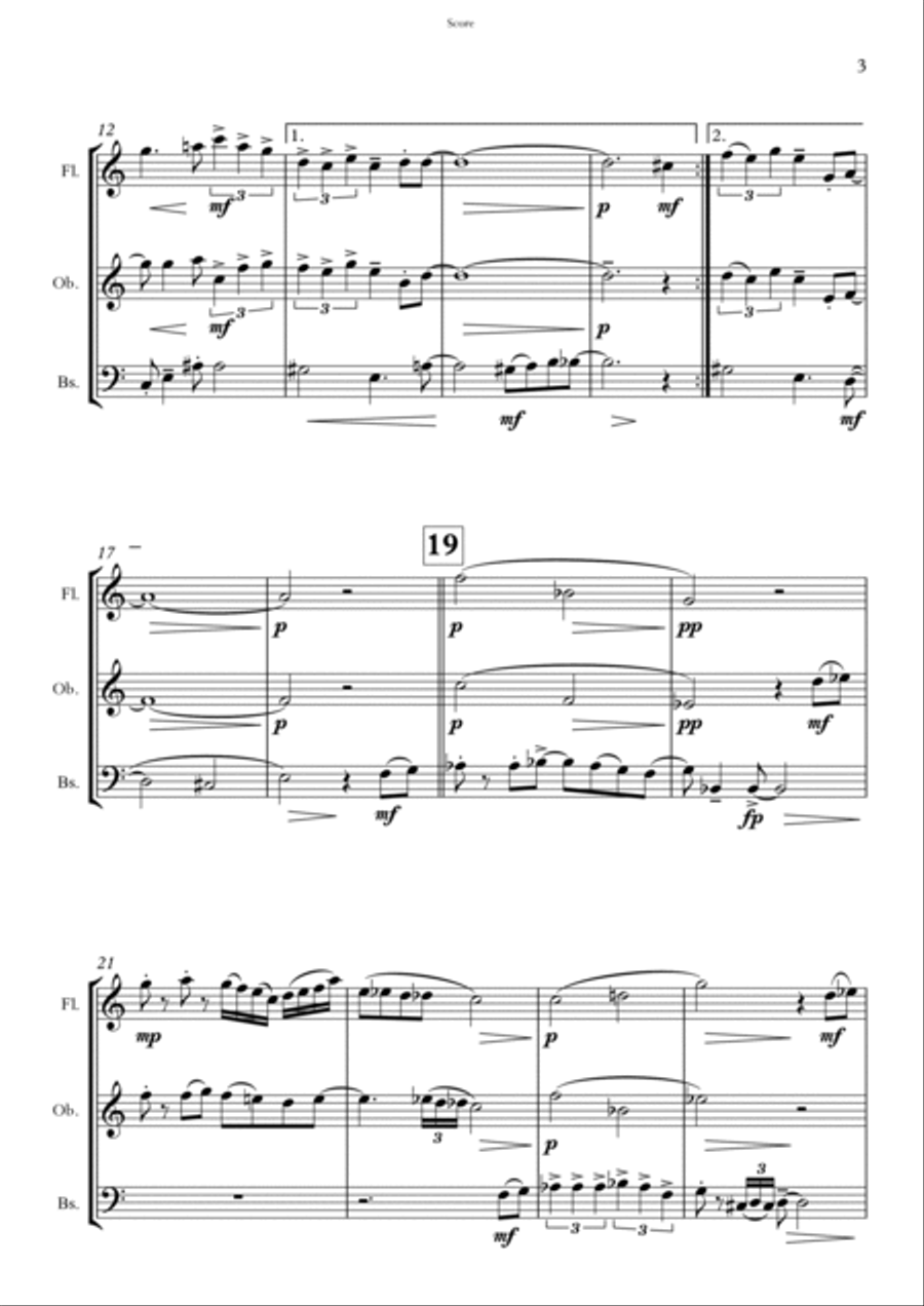Tereza Da Praia Woodwind Trio scores gallery preview page 3