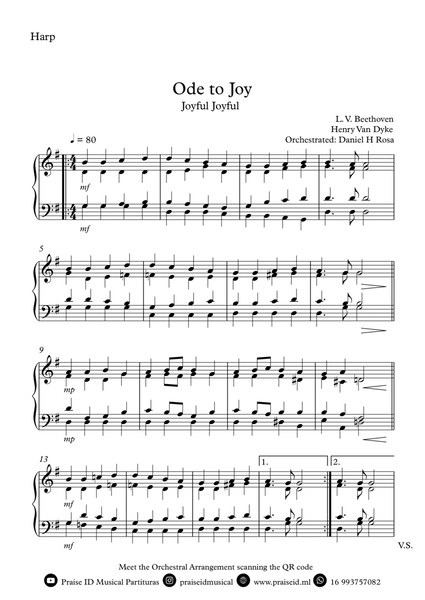 Ode to Joy - Joyful Joyful - Easy Harp image number null