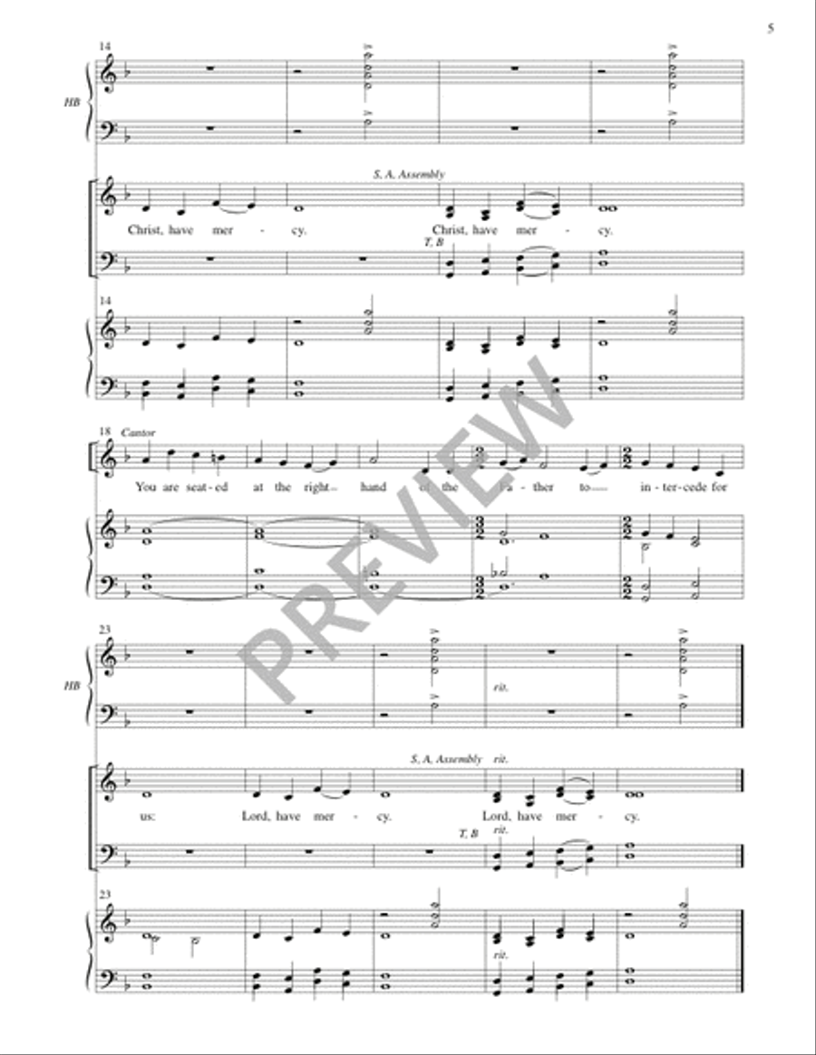 Missa Pacem (Full Score) Missa Pacem (Full Score) 4-Part scores gallery preview page 6