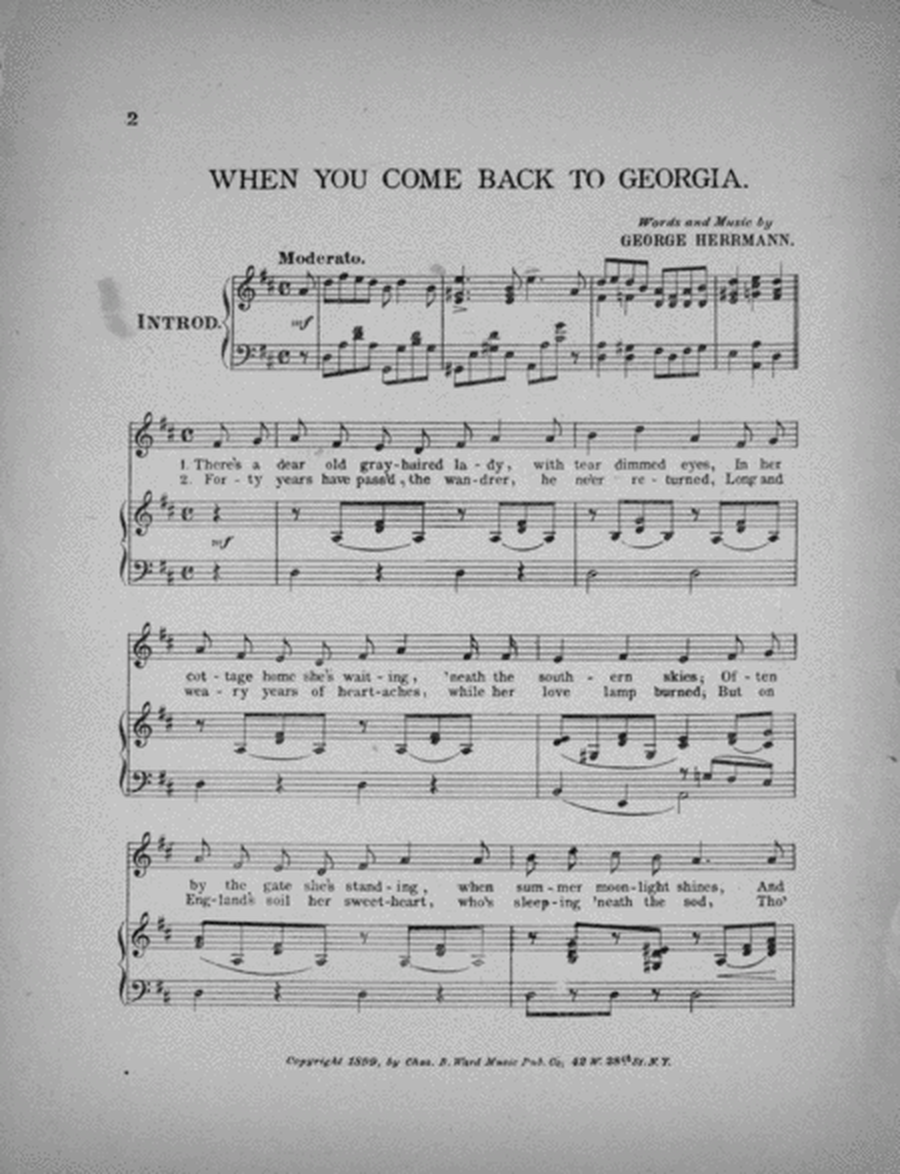 When You Come Back To Georgia. Ballad